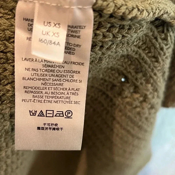 Free People Nightingale Cardigan Army Green Oversized Size XS - Picture 9 of 10